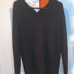Black v-neck sweater